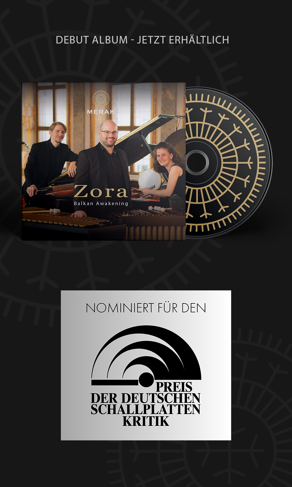 Ankündigung des Debütalbums von Trio Merak: 'Zora - Balkan Awakening'